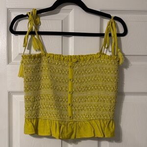 Lost + Wander Smocked Crop Top